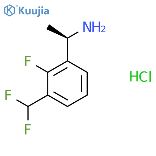 (R)-1-(3-(Difluoromethyl)-2-fluorophenyl)ethan-1-amine hydrochloride structure