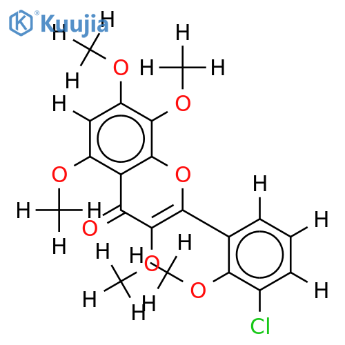 Di-Me ether-3’-Chloro-2’, 5-dihydroxy-3, 7, 8-trimethoxyflavone structure