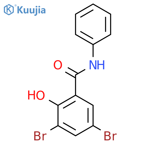 3,5-Dibromo-2-hydroxy-N-phenyl-benzamide structure
