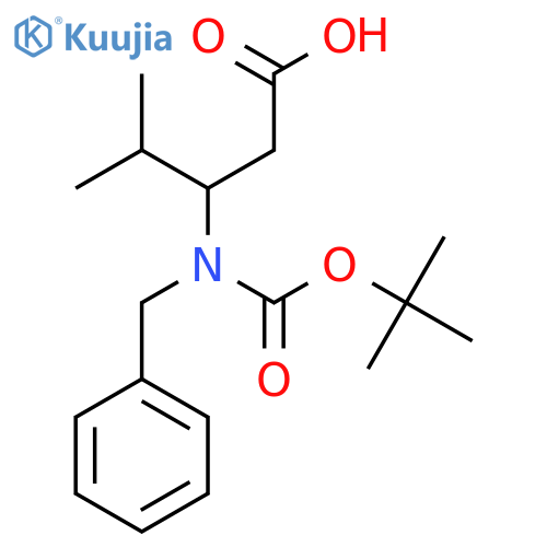 3-{benzyl(tert-butoxy)carbonylamino}-4-methylpentanoic acid structure