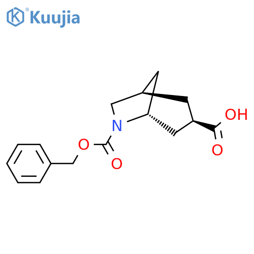 rac-(1R,3R,5R)-6-(benzyloxy)carbonyl-6-azabicyclo3.2.1octane-3-carboxylic acid structure