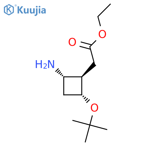 ethyl 2-(1R,2S,4R)-2-amino-4-(tert-butoxy)cyclobutylacetate structure