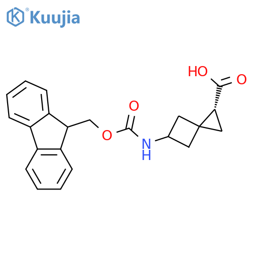 rac-(1R,3r,5S)-5-({[(9H-fluoren-9-yl)methoxy]carbonyl}amino)spiro[2.3]hexane-1-carboxylic acid structure