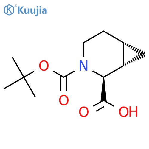rac-(1R,2R,6R)-3-(tert-butoxy)carbonyl-3-azabicyclo4.1.0heptane-2-carboxylic acid structure
