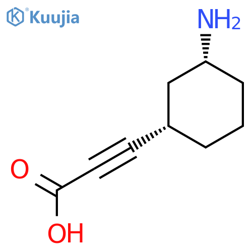 rac-3-(1R,3S)-3-aminocyclohexylprop-2-ynoic acid structure