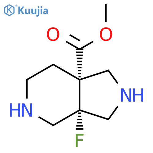 rac-methyl (3aR,7aR)-3a-fluoro-octahydro-1H-pyrrolo[3,4-c]pyridine-7a-carboxylate structure