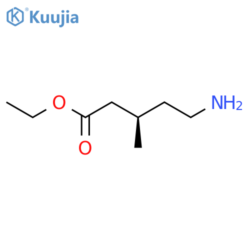 ethyl (3R)-5-amino-3-methylpentanoate structure