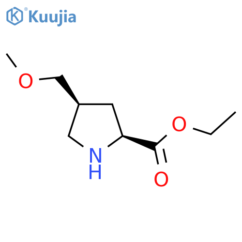 ethyl (2S,4S)-4-(methoxymethyl)pyrrolidine-2-carboxylate structure