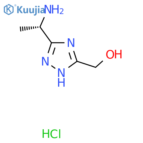{3-(1S)-1-aminoethyl-1H-1,2,4-triazol-5-yl}methanol hydrochloride structure