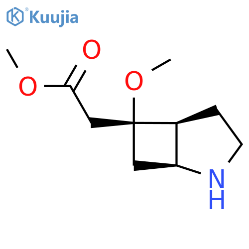 rac-methyl 2-(1R,5R,6S)-6-methoxy-2-azabicyclo3.2.0heptan-6-ylacetate structure