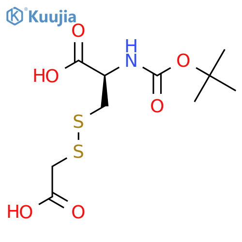 (2R)-2-{(tert-butoxy)carbonylamino}-3-(carboxymethyl)disulfanylpropanoic acid structure