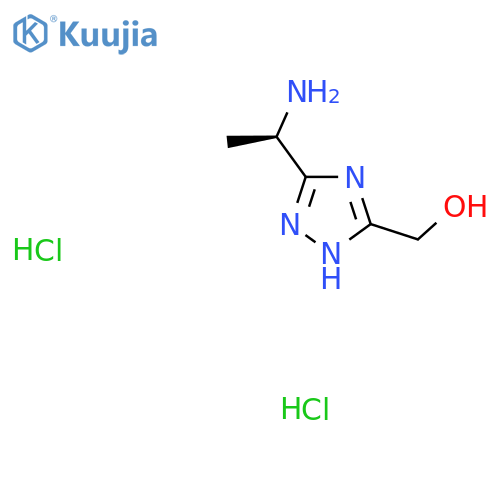 {5-(1R)-1-aminoethyl-4H-1,2,4-triazol-3-yl}methanol dihydrochloride structure