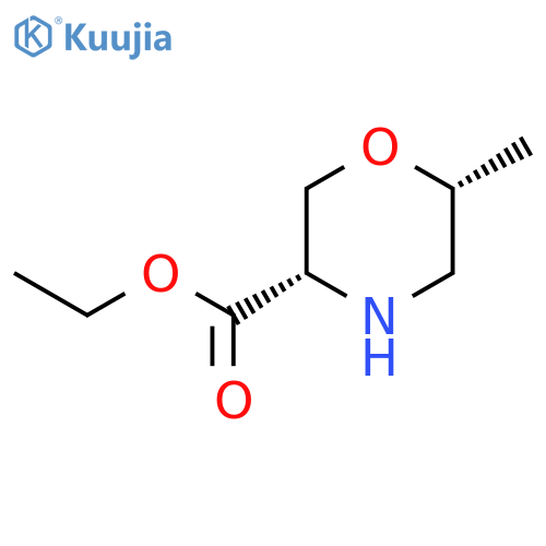 ethyl (3S,6R)-6-methylmorpholine-3-carboxylate structure