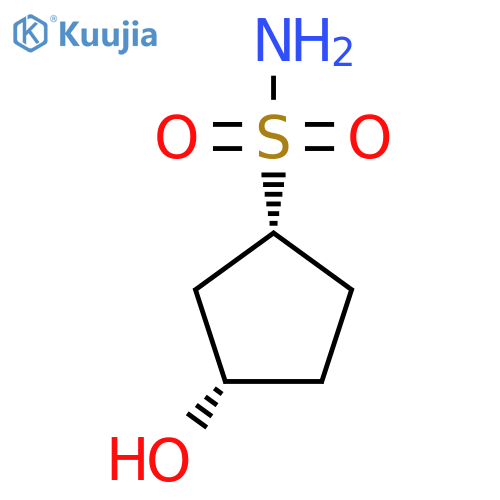 rac-(1R,3S)-3-hydroxycyclopentane-1-sulfonamide structure