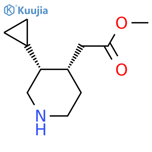 methyl 2-(3R,4S)-3-cyclopropylpiperidin-4-ylacetate structure