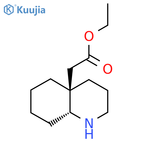 rac-ethyl 2-(4aR,8aR)-decahydroquinolin-4a-ylacetate structure