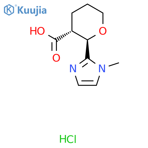(2R,3R)-2-(1-Methylimidazol-2-yl)oxane-3-carboxylic acid;hydrochloride structure