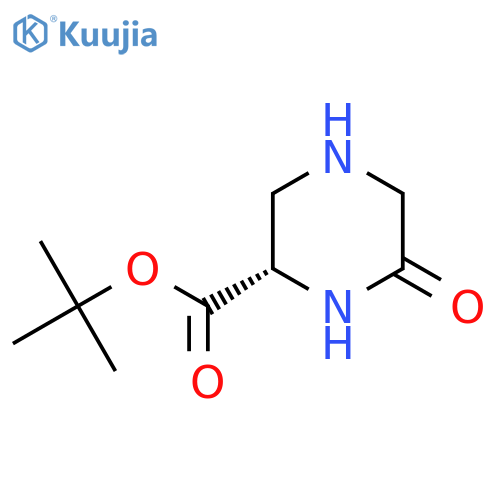 tert-butyl (2S)-6-oxopiperazine-2-carboxylate structure
