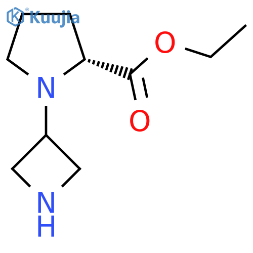 ethyl (2R)-1-(azetidin-3-yl)pyrrolidine-2-carboxylate structure