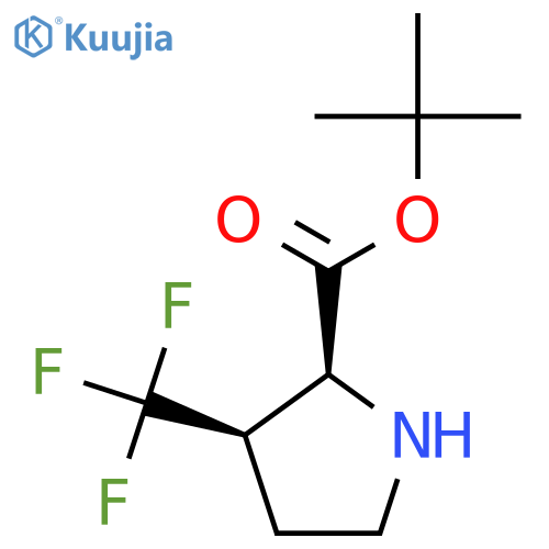 tert-butyl (2S,3R)-3-(trifluoromethyl)pyrrolidine-2-carboxylate structure