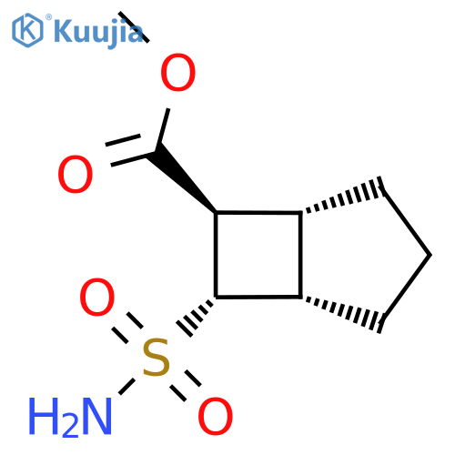 rac-methyl (1R,5S,6S,7R)-7-sulfamoylbicyclo3.2.0heptane-6-carboxylate structure
