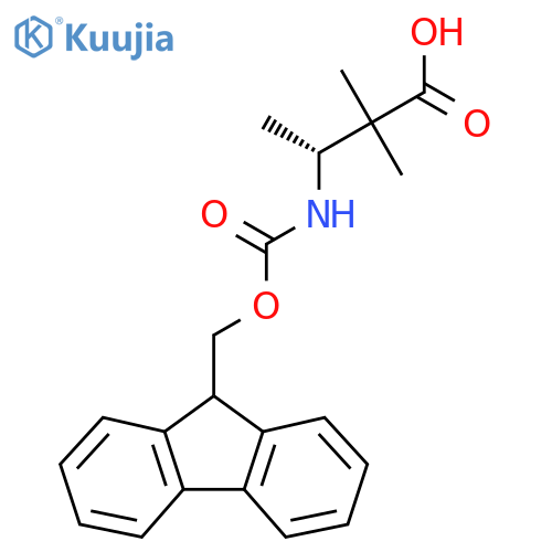 (3R)-3-({[(9H-fluoren-9-yl)methoxy]carbonyl}amino)-2,2-dimethylbutanoic acid structure