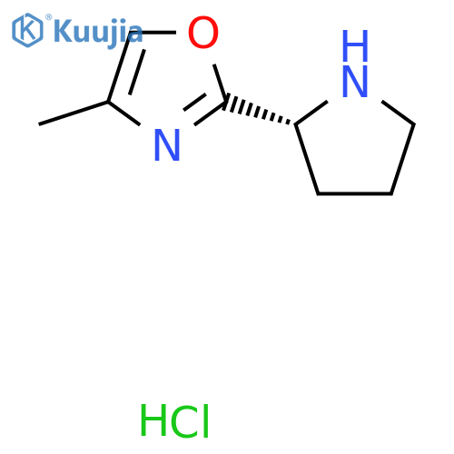 4-methyl-2-(2R)-pyrrolidin-2-yl-1,3-oxazole hydrochloride structure