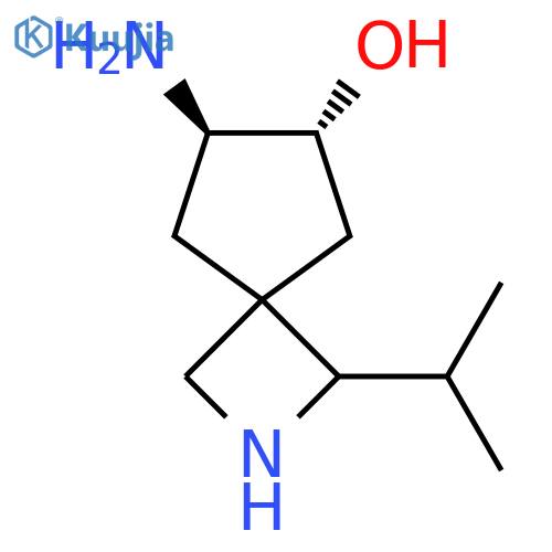 rac-(6R,7R)-7-amino-1-(propan-2-yl)-2-azaspiro[3.4]octan-6-ol structure