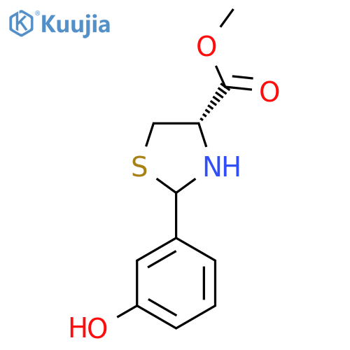 methyl (4S)-2-(3-hydroxyphenyl)-1,3-thiazolidine-4-carboxylate structure