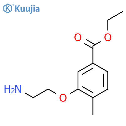 Ethyl 3-(2-aminoethoxy)-4-methylbenzoate structure