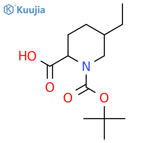 1-[(Tert-butoxy)carbonyl]-5-ethylpiperidine-2-carboxylic acid structure