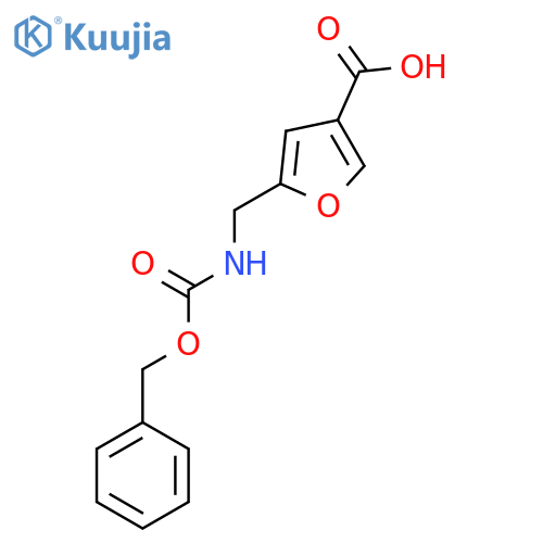 5-({[(Benzyloxy)carbonyl]amino}methyl)furan-3-carboxylic acid structure