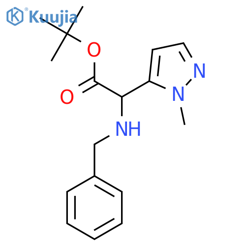 tert-butyl 2-(benzylamino)-2-(1-methyl-1H-pyrazol-5-yl)acetate structure