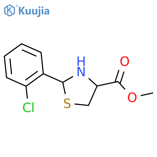 Methyl 2-(2-chlorophenyl)-1,3-thiazolidine-4-carboxylate structure
