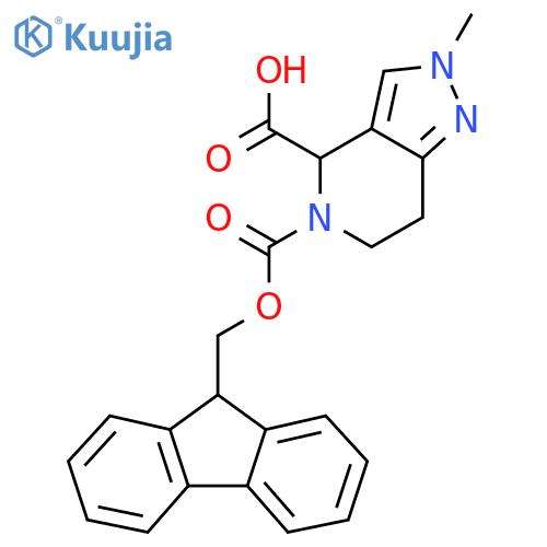 5-{(9H-fluoren-9-yl)methoxycarbonyl}-2-methyl-2H,4H,5H,6H,7H-pyrazolo4,3-cpyridine-4-carboxylic acid structure