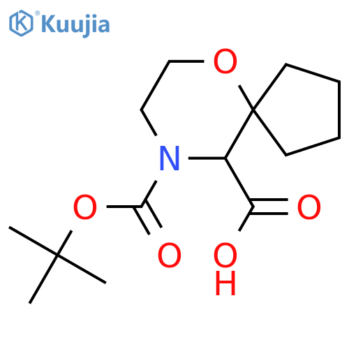 9-(tert-butoxy)carbonyl-6-oxa-9-azaspiro4.5decane-10-carboxylic acid structure