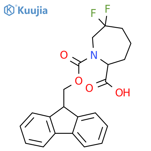 1-{(9H-fluoren-9-yl)methoxycarbonyl}-6,6-difluoroazepane-2-carboxylic acid structure