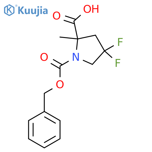 1-[(Benzyloxy)carbonyl]-4,4-difluoro-2-methylpyrrolidine-2-carboxylic acid structure
