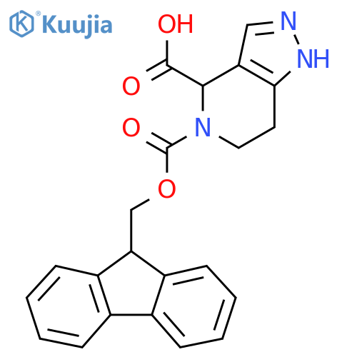 5-{(9H-fluoren-9-yl)methoxycarbonyl}-2H,4H,5H,6H,7H-pyrazolo4,3-cpyridine-4-carboxylic acid structure