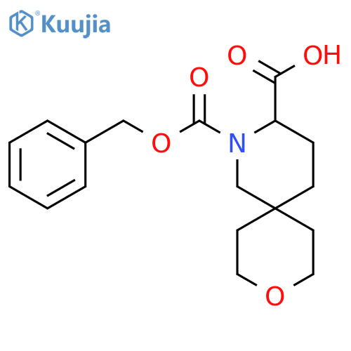2-(benzyloxy)carbonyl-9-oxa-2-azaspiro5.5undecane-3-carboxylic acid structure