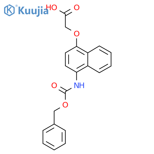 2-(4-{(benzyloxy)carbonylamino}naphthalen-1-yl)oxyacetic acid structure
