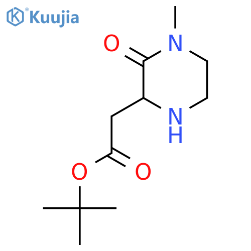 Tert-butyl 2-(4-methyl-3-oxopiperazin-2-yl)acetate structure