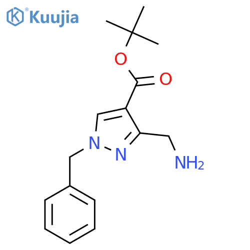 tert-butyl 3-(aminomethyl)-1-benzyl-1H-pyrazole-4-carboxylate structure