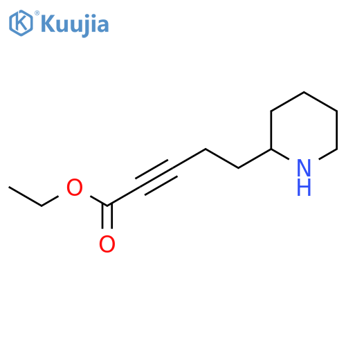 Ethyl 5-(piperidin-2-yl)pent-2-ynoate structure
