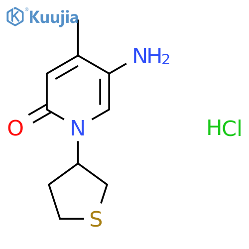 5-amino-4-methyl-1-(thiolan-3-yl)-1,2-dihydropyridin-2-one hydrochloride structure