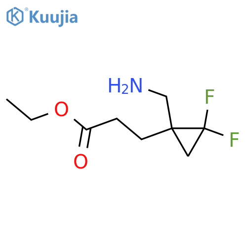 ethyl 3-1-(aminomethyl)-2,2-difluorocyclopropylpropanoate structure