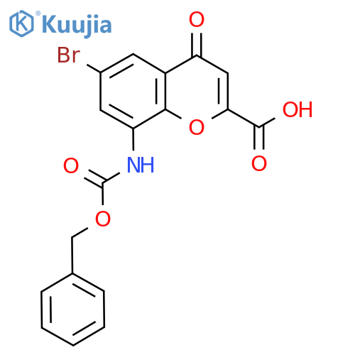 8-{(benzyloxy)carbonylamino}-6-bromo-4-oxo-4H-chromene-2-carboxylic acid structure