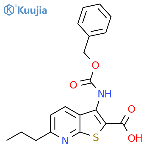 3-{[(Benzyloxy)carbonyl]amino}-6-propylthieno[2,3-b]pyridine-2-carboxylic acid structure