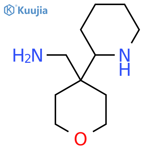 1-4-(piperidin-2-yl)oxan-4-ylmethanamine structure