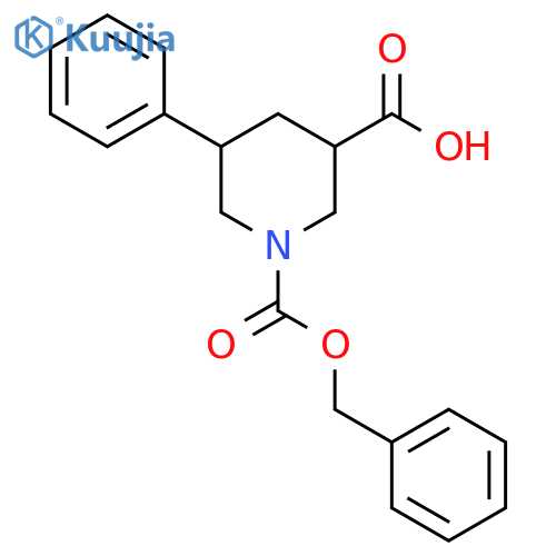 1-(benzyloxy)carbonyl-5-phenylpiperidine-3-carboxylic acid structure